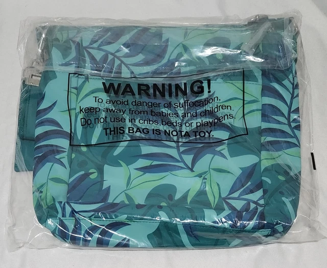 Samantha Brown To-Go Zip-Front Crossbody Palm Leaf NWT 7