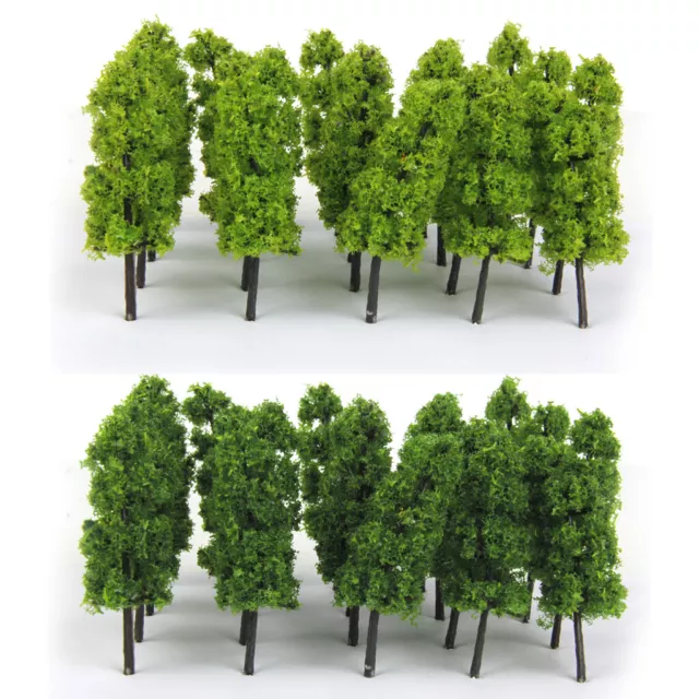 Pagoda Trees Model Train Railroad Scenery Wargame Diorama Z 1:200 Set of 20pcs