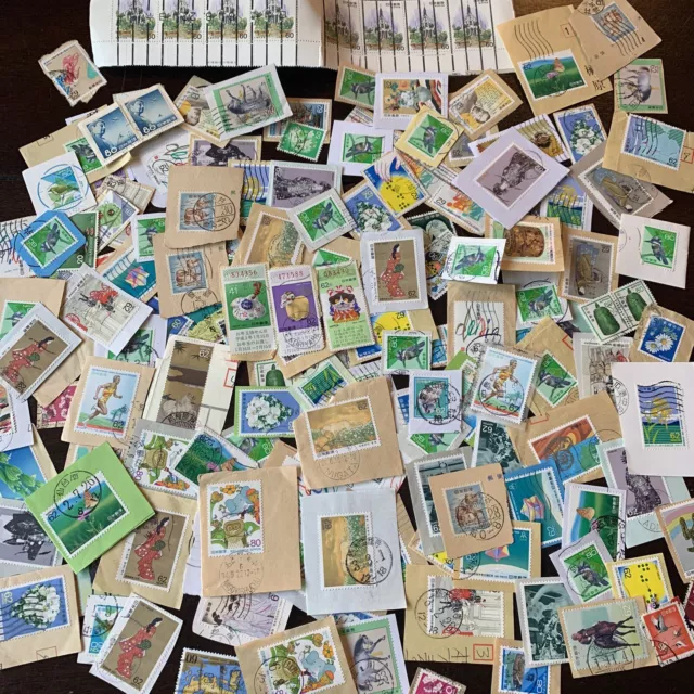 Huge Japan Stamp Lot, Interesting Collection Of On Paper Stamps