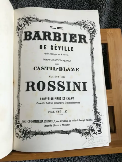 Rossini Barbier de Séville partition chant piano Castil-Blaze ed. Colombier
