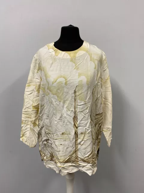Alba Moda Femmes Chemise Blouse Haut Gr. 36 S Luxe Noble T-Shirt 100% Soie 19538