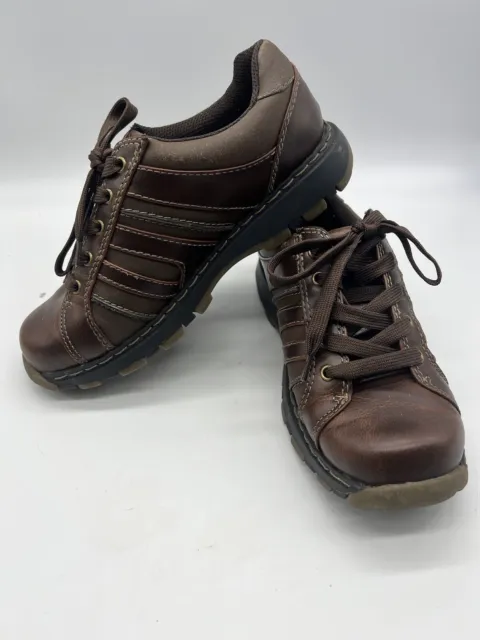 Vintage Old College Inn Brown Faux Leather Lace Up Chunky 90s Y2K Sz 7M Lace Ups