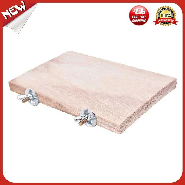 Reino Unido Soporte de madera plataforma loro mascota hámster perchas pata trampolín de molienda (L)