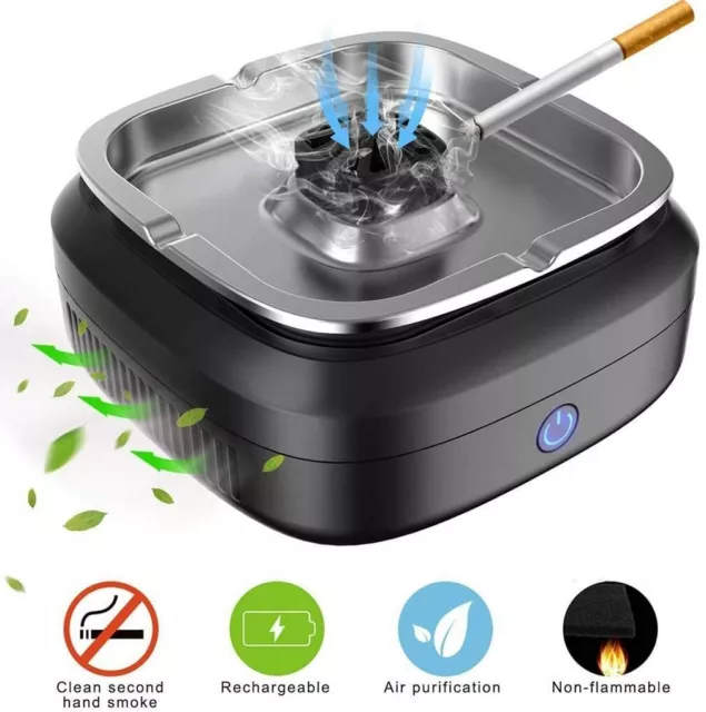 Multifunctional Smart Ashtray Usb Rechargeable Smoke Removal Air  Purification Machine Portable Cigar Ashtray For Home Office