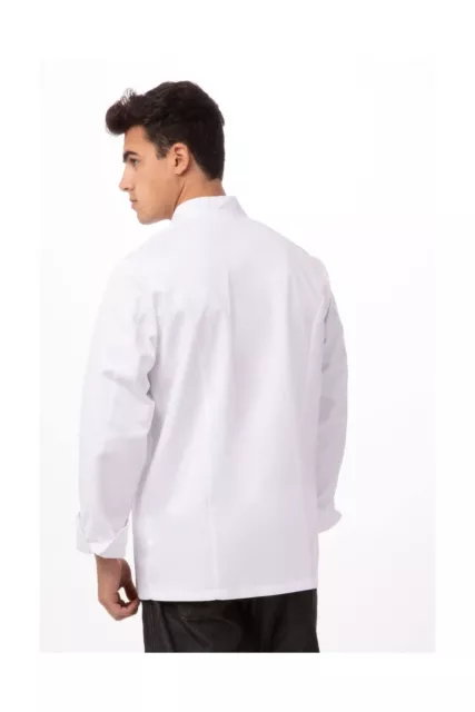 Chef Works Men's Monza Executive Chef Coat Small White 3