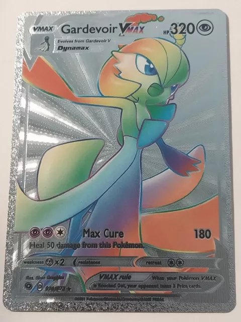 Gardevoir VMAX Rainbow Silver Metal Pokemon Card Collectible/Gift/Display NM