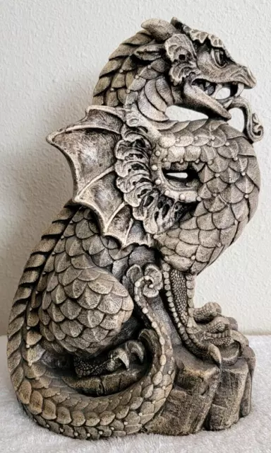 Windstone Editions GUARDIAN DRAGON GARGOYLOE 11.75" STONE Color