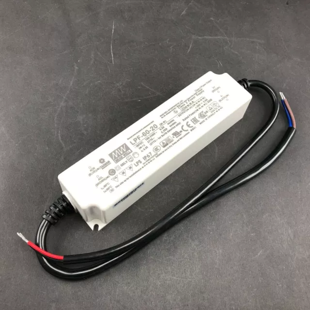 Alimentation LED MeanWell LPF-60-20 60W 12 - 20V DC 3A IP67