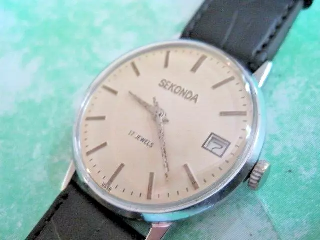 Orologio Cromato Case Sekonda 17 Jewel Gentleman's 35 mm a carica manuale - Mantiene il tempo