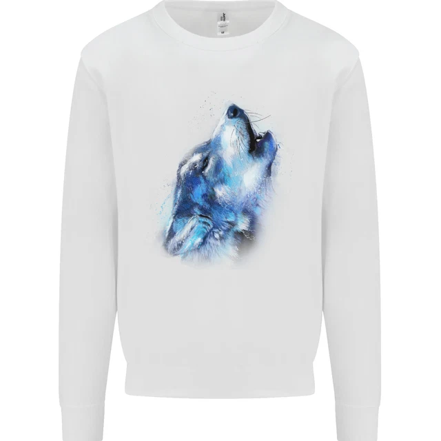 A Watercolour Wolf Kids Sweatshirt Jumper