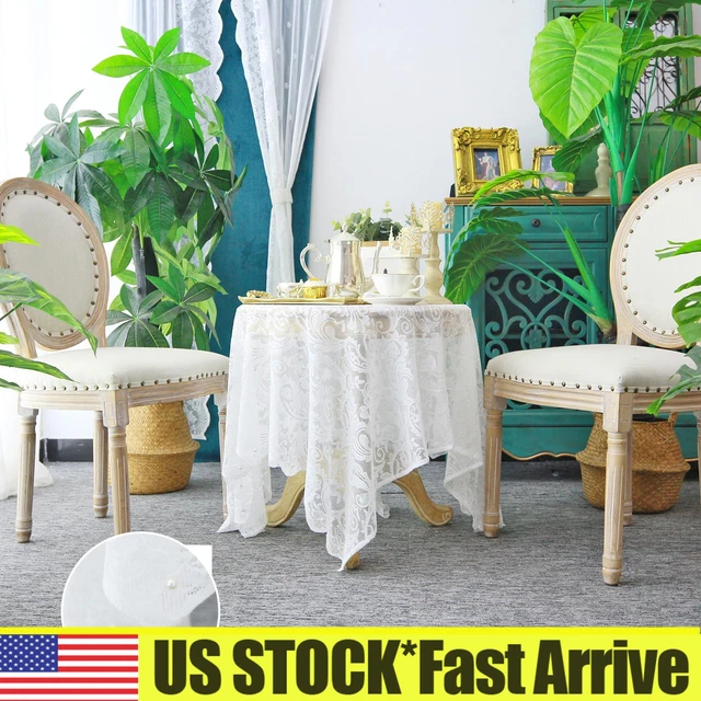 Tablecloth White Vintage Lace Floral Table Cloth Cover Wedding Party Decor US