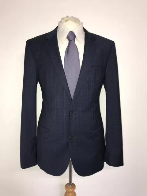 HUGO BOSS - Mens Slim Fit BLUE WOOL SUIT - 40 Reg - W34 L33 - GORGEOUS