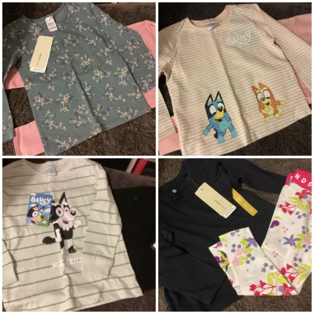 Girls Size 2 Outfits - Choice of Four - Bonds Leggings and LS Top Sets - BNWT