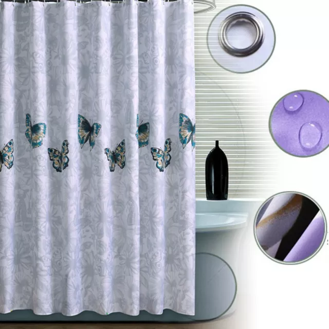 Cortina de ducha de baño impermeable cortina de tela de poliéster cortina de baño 180x180 cm