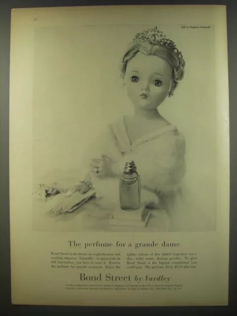 1956 Yardley Bond Street Perfume Advertisement - Doll by Madame Alexander