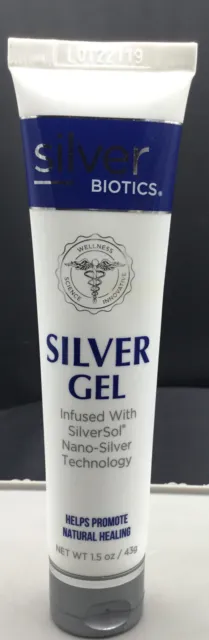 Hidrogel infundido nano-plata 1,5 oz. Apoyo curativo para piel sana totalmente natural