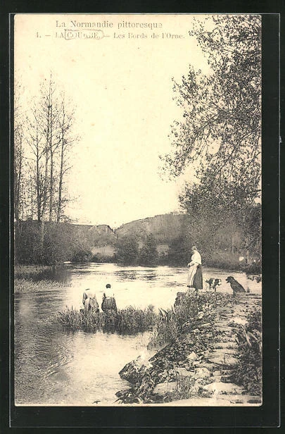 CPA La Courbe, Les Bords de l´Orne