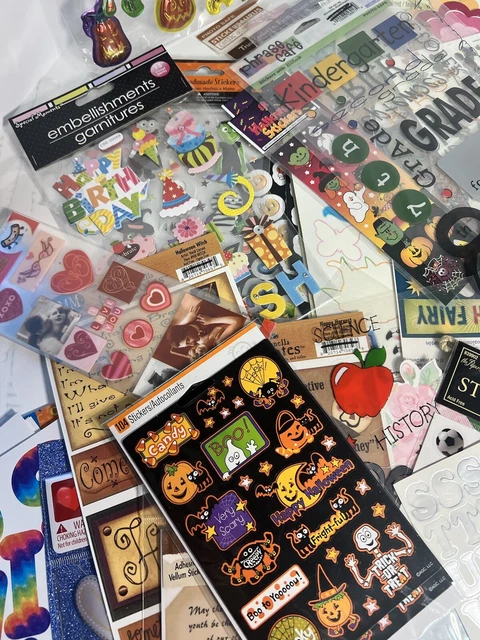 Lote de suministros de arte de álbum de recortes artesanales aleatorios nuevos/usados