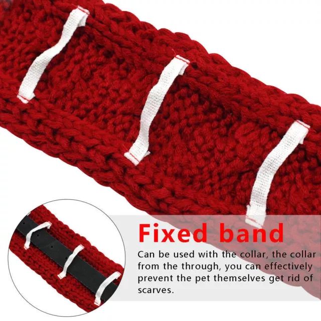 Écharpe de chien de Noël pour chiot Écharpe de chiot chat anneau écharpe tricot 3