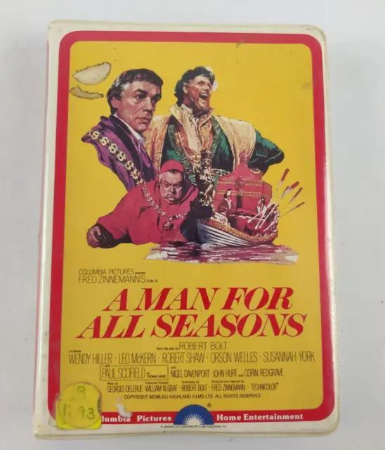 A Man For All Seasons Betamax - Columbia Pictures Clamshell NOT VHS 1980