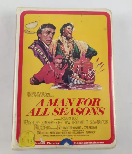 A Man For All Seasons Betamax - Columbia Pictures Clamshell NOT VHS 1980