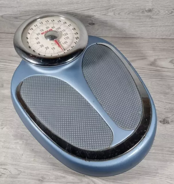 EKS Bathroom Body Medical Scales Large Vintage Style Blue