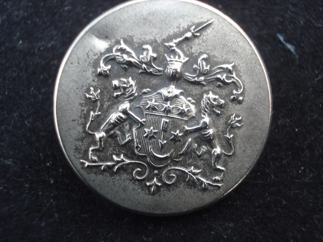 Bouton Ancien Chasse Vénerie – Anglais, 14 Mm, Métal Doré, Collection