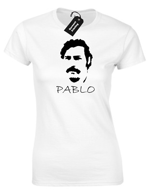 Pablo Donna T-shirt Escobar signore della droga Cartello Retrò NOYZ Medellin Top