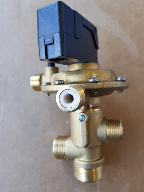 Splitter Acqua A Tre Vie In Ottone Massiccio 3/4" - Raccordo Per Rubinetto Con Valvole Indipendenti, Adattatore Per Tubo Da Giardino