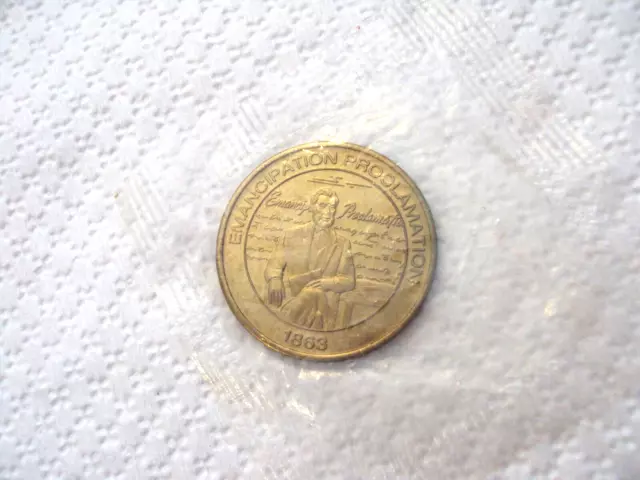 1999 Brass Sunoco Millennium Coin Series Token Emancipation Proclamation  #60