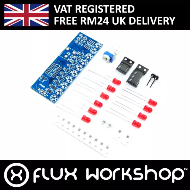 NE555 CD4017 Scrolling Red Light SMD unsoldered DIY Kit Soldering Flux Workshop