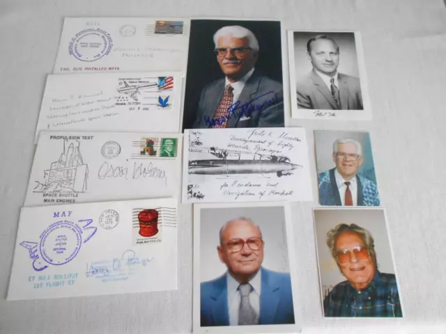 Pennemünde/USA 10x Photo,Cover alle original signiert von Braun Member