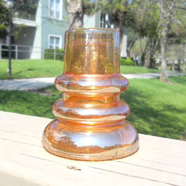 Great Orange Carnival 1973 Hutchinson, Ks Nia Commemorative Glass Insulator