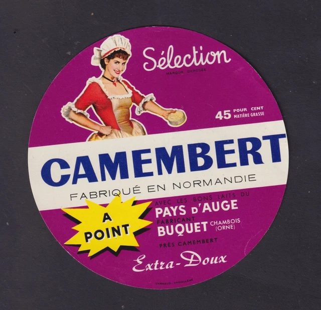 Étiquette Ancienne De Boîte à Fromage Camembert D’Orbigny – L’Olivet Touraine