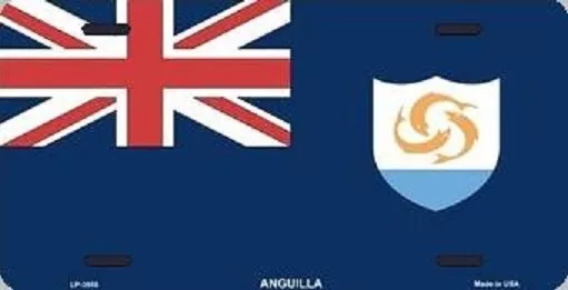 Aluminum National Flag Anguilla "License Plate" NEW