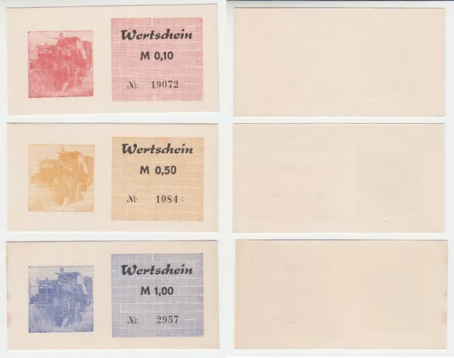 DDR, LPG-Wertscheine zu 0,10-10Mark kassenfrisch  77930