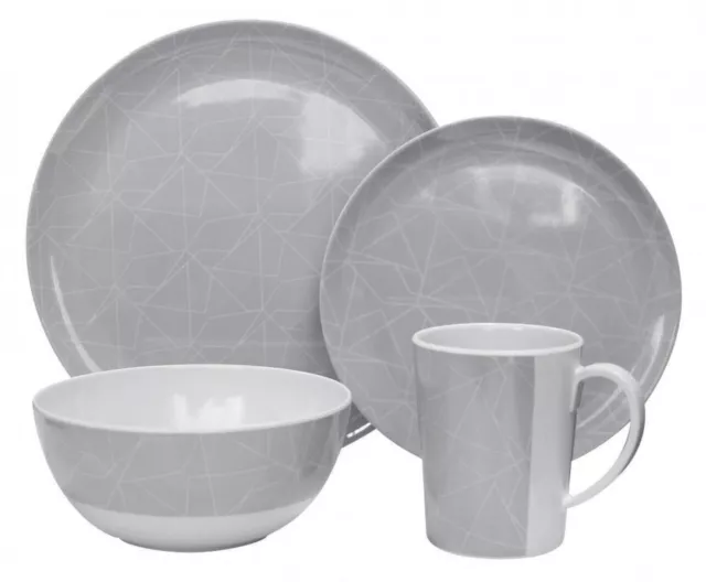 16Pc Melamine Dinner Set BBQ Camping Picnic Party Tableware Plates Bowls Mugs