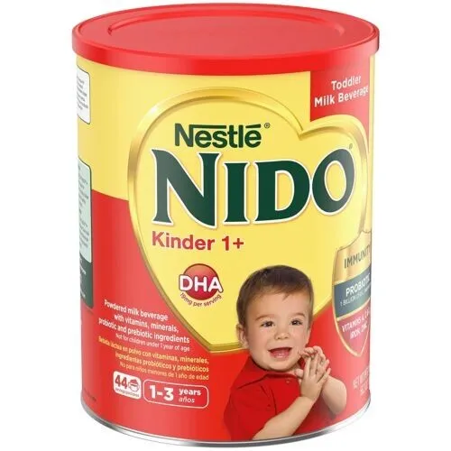 Nestle NIDO Kinder 1+ Toddler Powdered Milk Beverage -56.3 Oz (3.52 LB) Canister