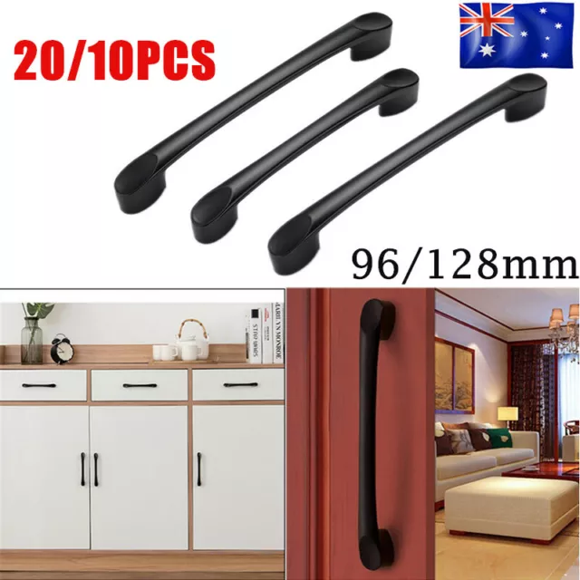 20X Black Kitchen Cabinet Handles Door Knobs Bar Drawer Cupboard Pulls Knobs AU