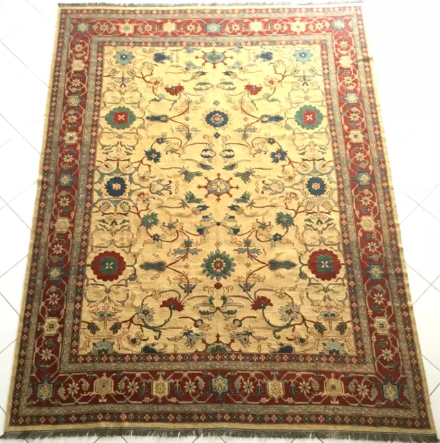 Afghan Teppich Ziegler Turkmen Sumach Kelim Handgewebt Gelb Oriental Rug Carpet 3