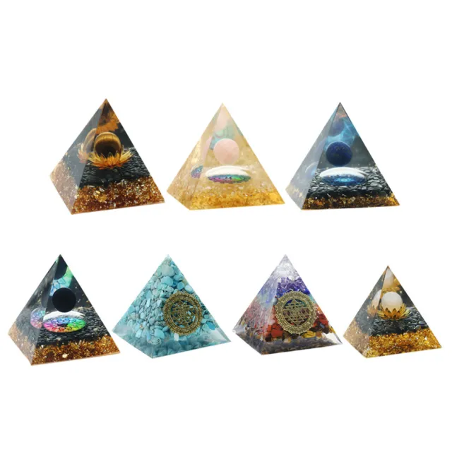 5cm Pyramid Natural Crystal Stone Energy Healing Home Decor AU