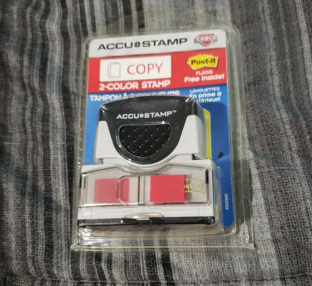 COSCO Plastic ACCU STAMP 2 Color Stamp Copy 032940 Comfortable Grip NEW