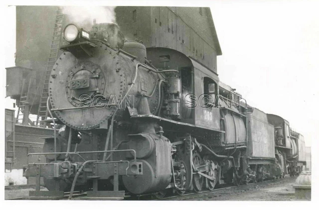 0B199  RP 1940s/1950s CENTRAL RAILROAD NEW JERSEY CAMELBACK LOCOMOTIVE #282