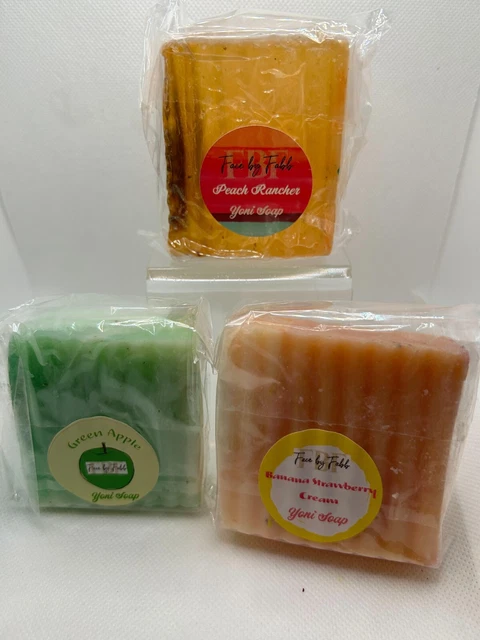 Jabones Yoni Crema De Fresa Verde Manzana, Melocotón Y Plátano +