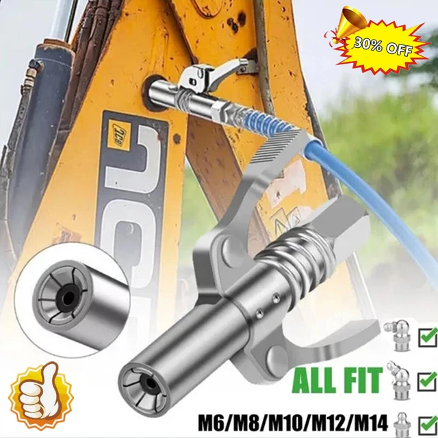 High Pressure Dual Handle Grease Gun Coupler
