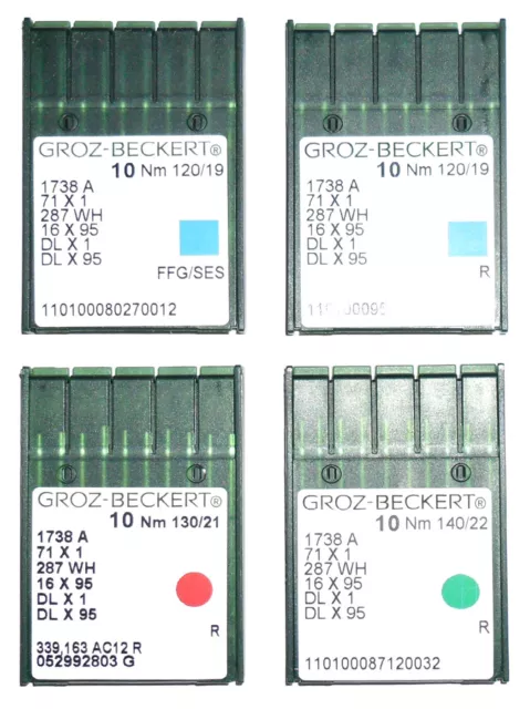 Groz-Beckert Industrial / de Punta Resistente Máquina Coser Agujas 1738 Un 16X95