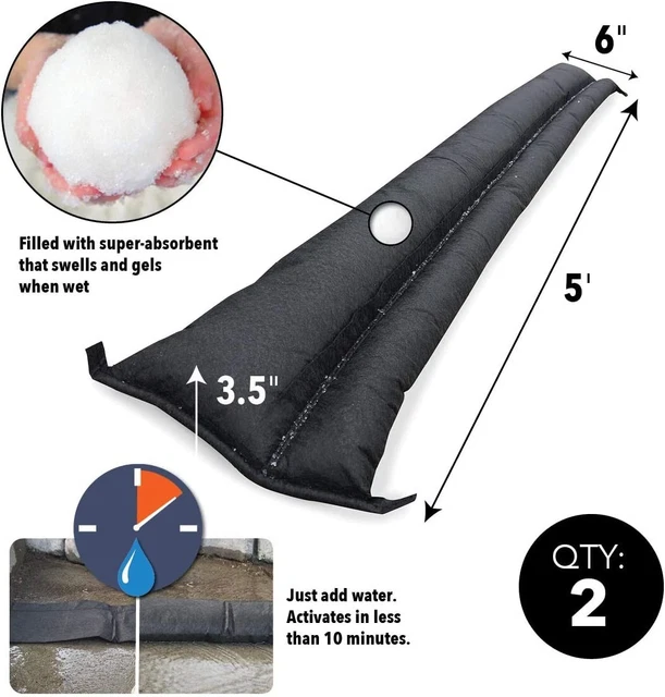 ​Quick Dam QD65-2 5 ft. Flood Barriers (2-Pack) *LOT OF 8*