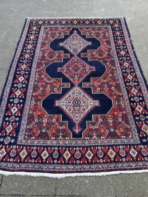 Wunderschöne Handgeknüpfte  Antiker Senneh  Beautiful Senne  Carpet 111X156cm 2