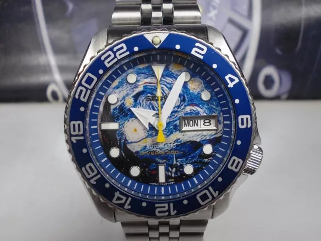 Seiko Scuba Divers Skx007 Auto Mens Watch 7S26-0020 'Starry Night' (Sn 450151)