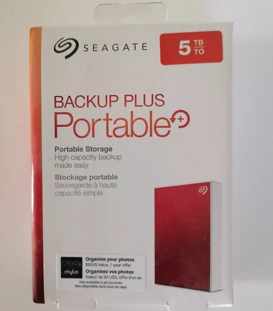 Seagate Backup Plus Portable 5TB USB 3.0 Externe HDD Hard Disk Drive